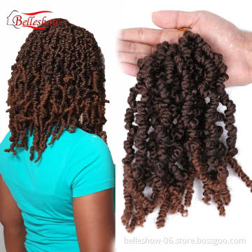 Hot sell  Pre-Twisted Spring Twist Crochet Hair 15 Roots/Pack Crochet Hair Extensions Passion Twist Hair Crochet Braids